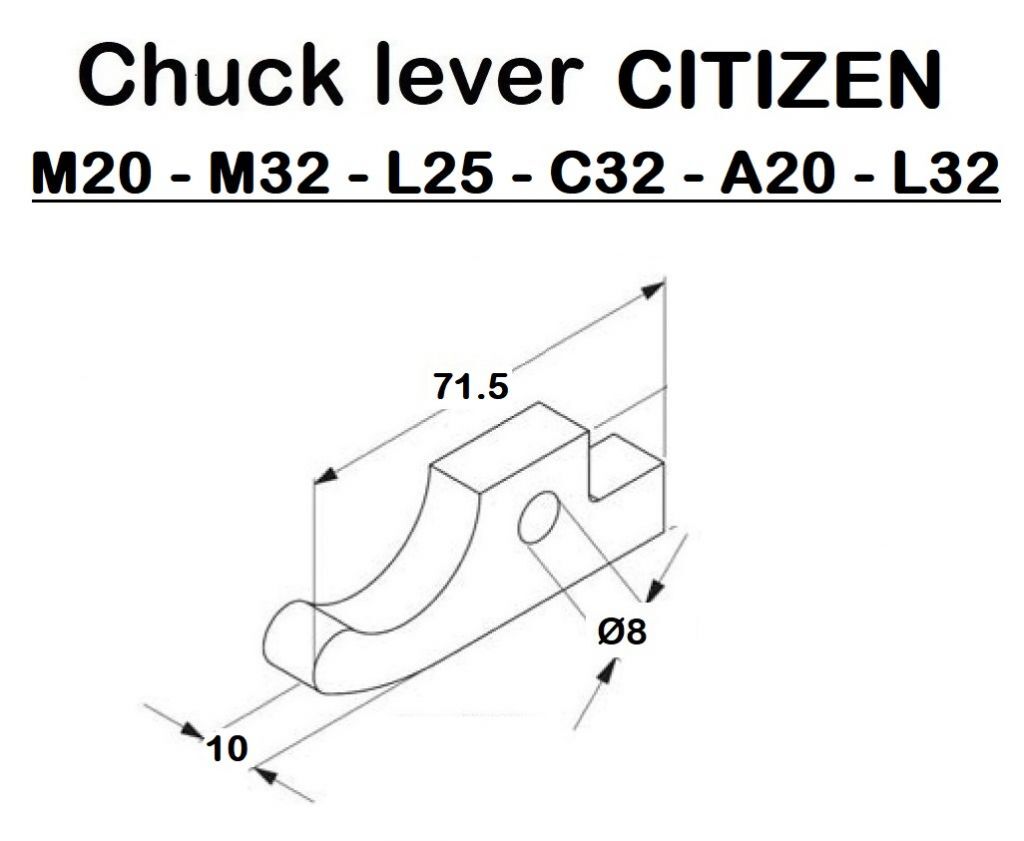 632-310 Nasello per tornio CNC CITIZEN - M20, M32, L25, C32, A20, L32