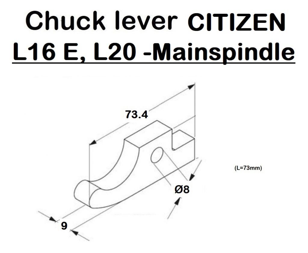 632-310 Chuck lever suitable for CNC CITIZEN - L 16 E, L 20 Mainspindle