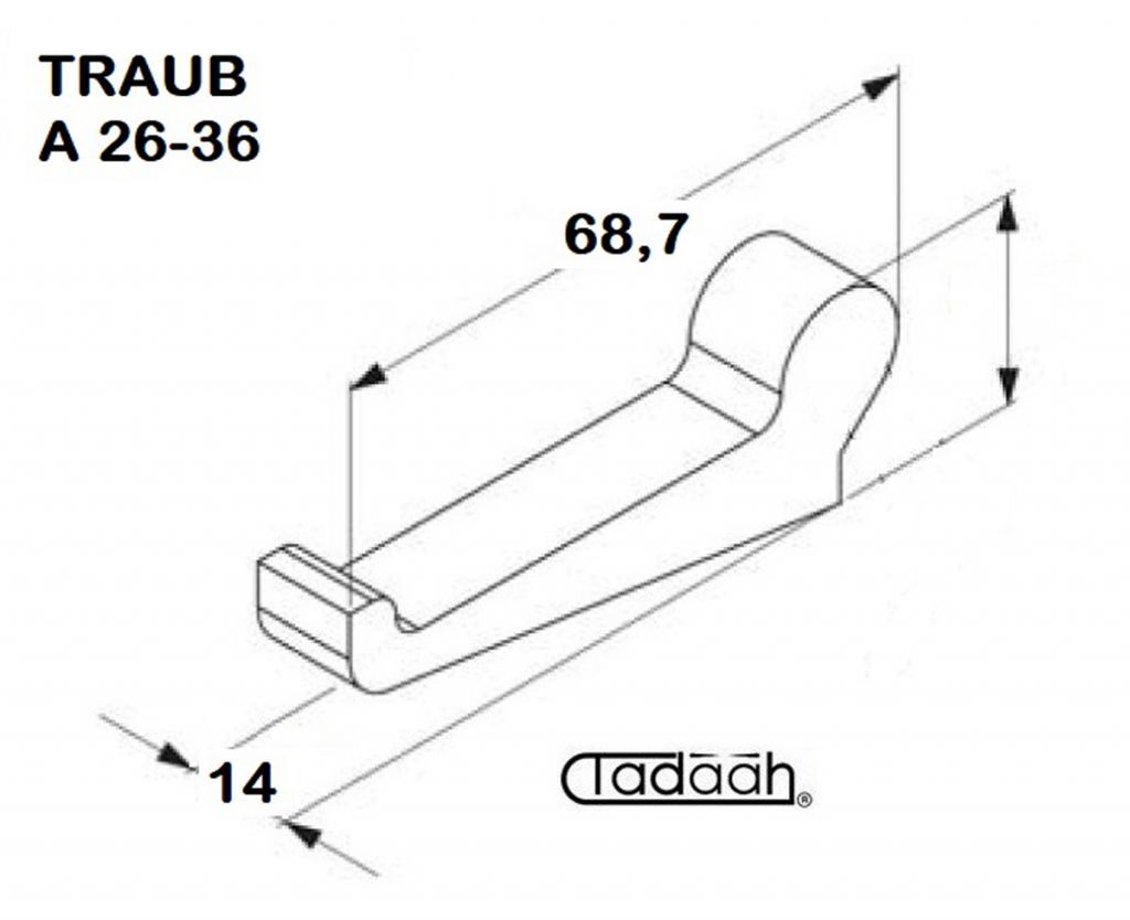 632202 Chuck lever suitable for Traub A26-36