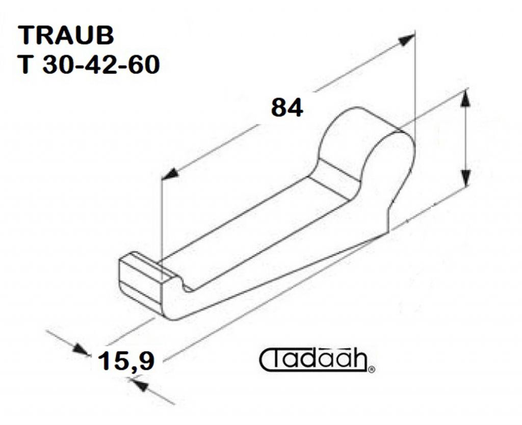 632521 Nasello apertura e chiusura pinza per Traub T 30-42-60