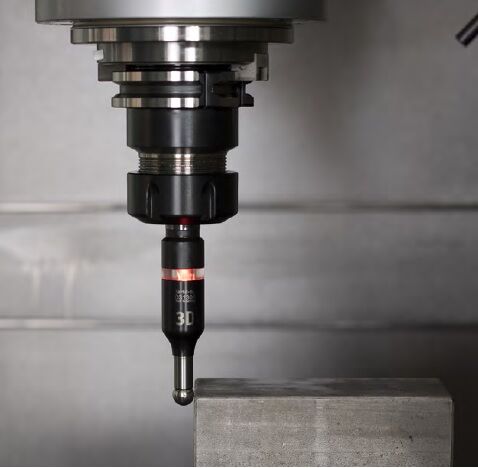 653.201 Edge finder optical with LED 3D TSCHORN GMBH, shank diameter 20mm, Probing ball Ø10mm, Scanning accuracy <= 0.010 mm