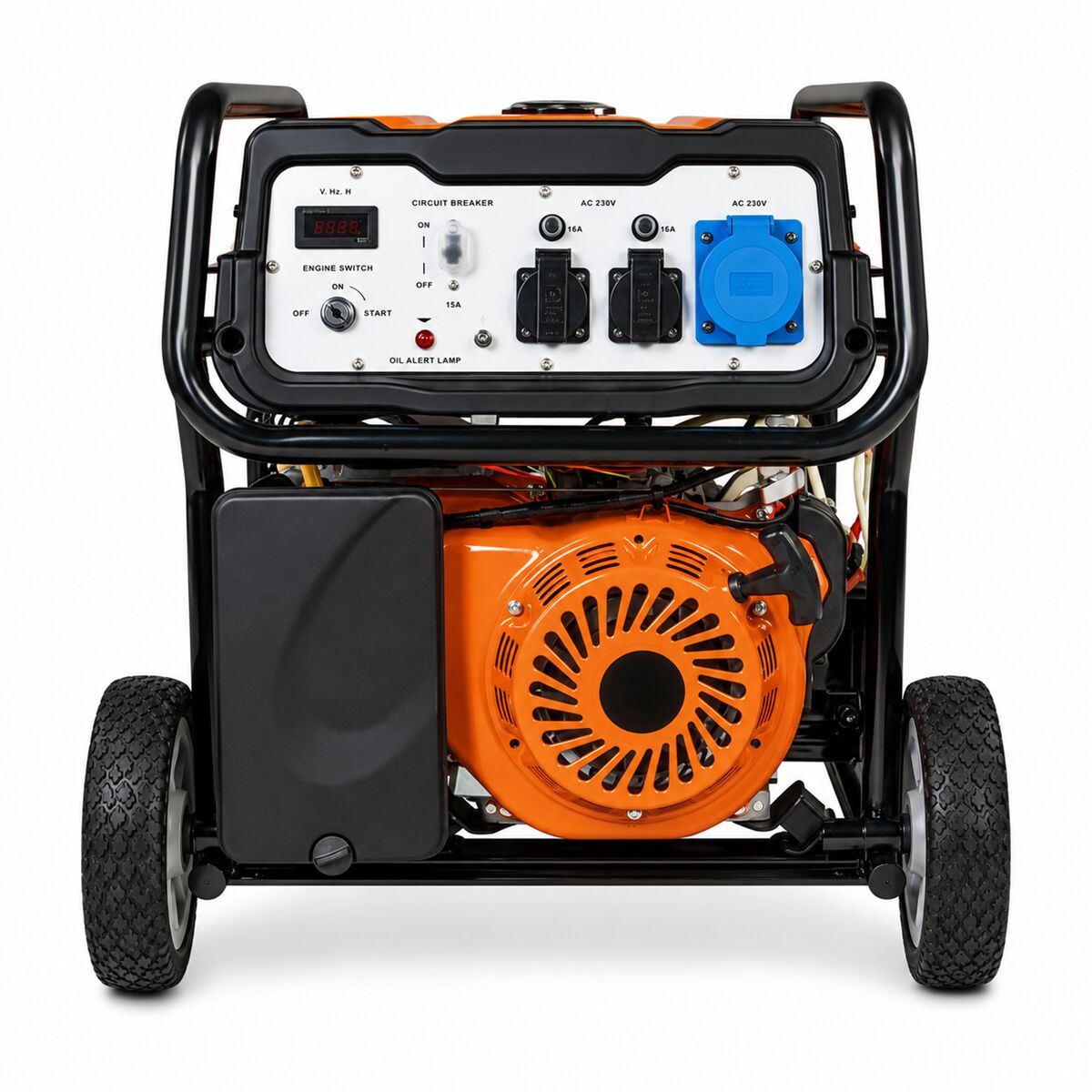 UNICRAFT 6706060 Generatore di corrente sincrono portatile a benzina 5.5 kW, modello PG-E 60 SEA, monofase 230V, con avviamento manuale o elettrico