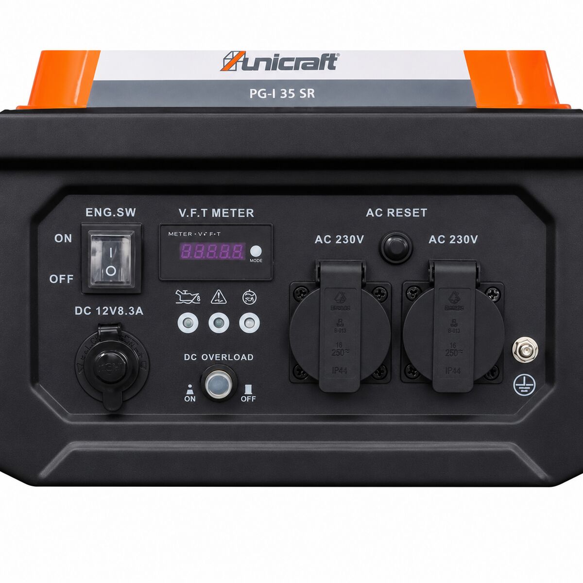 UNICRAFT 6707235 Generatore di corrente inverter portatile a benzina 3.5 kW, modello PG-I 35 SR, monofase 230V, con starter per avviamento a freddo