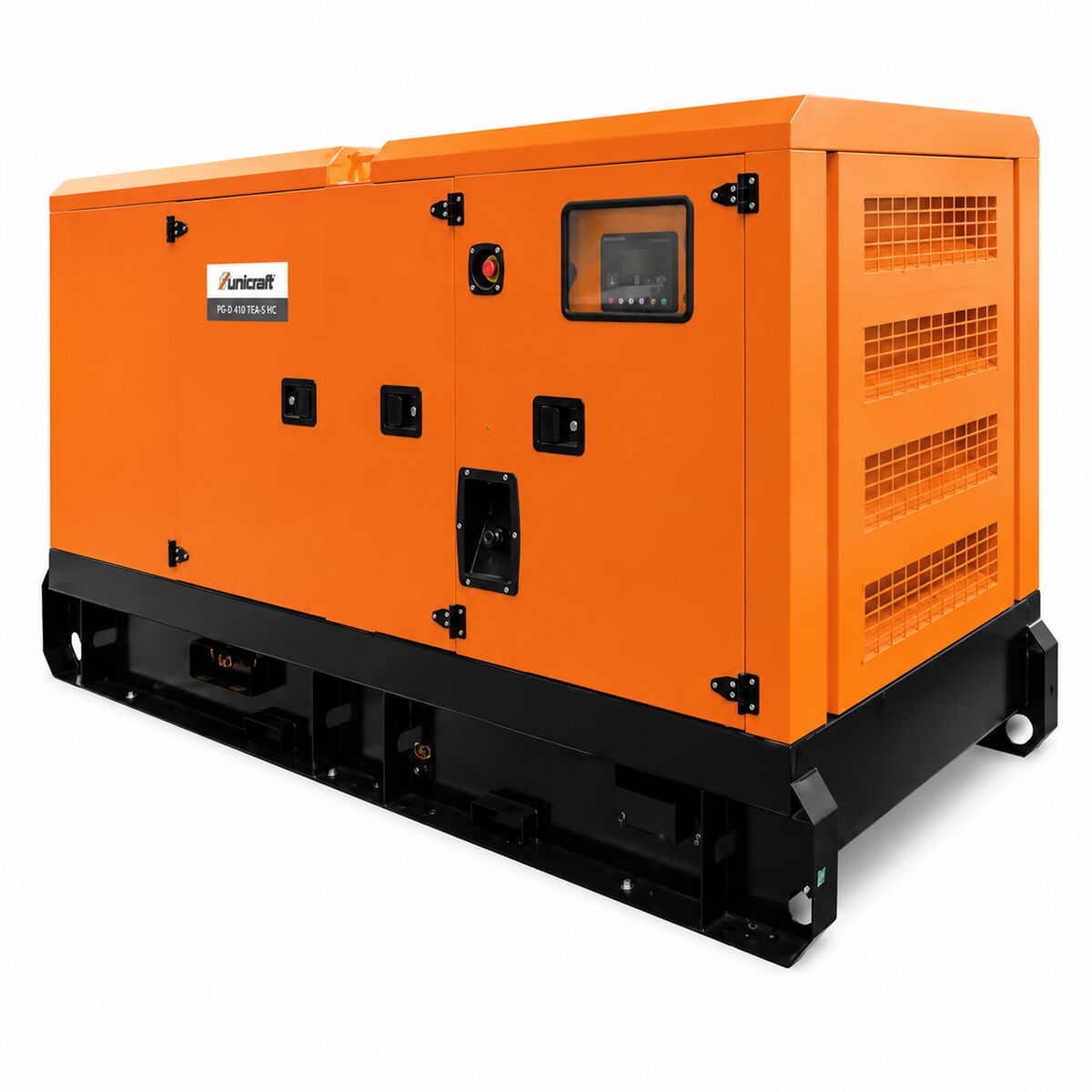 UNICRAFT 6740141 Generatore di corrente a diesel insonorizzato 33 kW, modello PG-D 410 TEA-S HC, mono/trifase 230V/400V, con avviamento elettrico