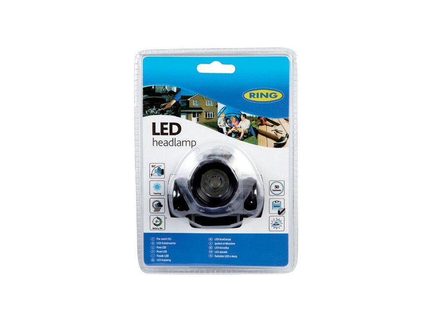 7300RT5174 AIRTEC Torcia da testa LED luminoso bianco, 50 lumens