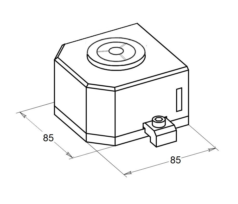 772.020 Modularer pneumatischer Schraubstock für Zugspannzangen 349E - W20 für Werkzeugmaschinen, Bearbeitungszentren, Bohrmaschinen, Transfermaschinen