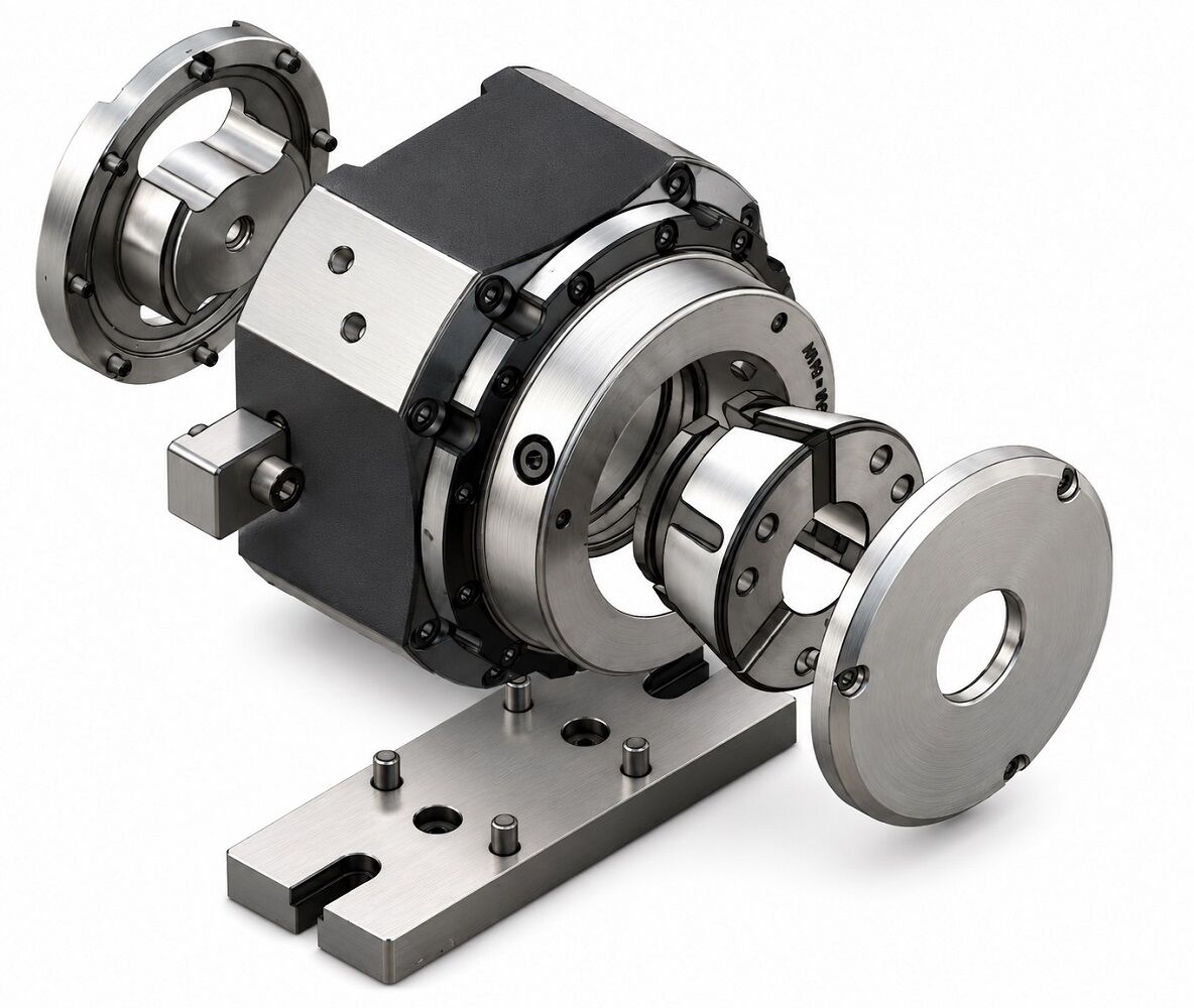 772065 Morsa pneumatica modulare per pinze di serraggio a cambio rapido 787E - 788E - SK65BZI compatibili con mandrini originali HAINBUCH