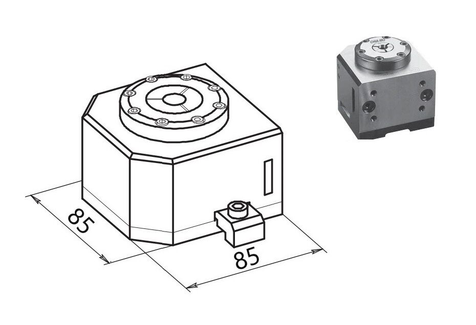 772115 Morsa pneumatica modulare per pinza di serraggio 140E - BA15 per bloccaggio pezzi su macchine da produzione, centri di lavoro, transfer e trapani