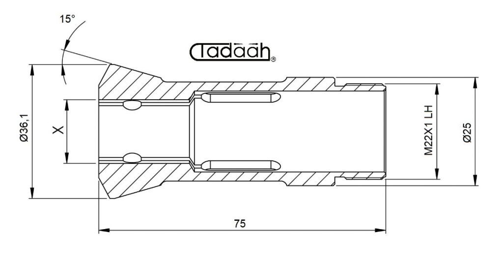 9015E Pinza Stringibarra TONDA per tornio plurimandrino Schütte SF13