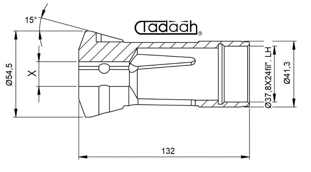 9034E Pinza stringibarra TONDA per tornio plurimandrino Mori-Say 6/25 - 6/26, Wickman 1"-6M