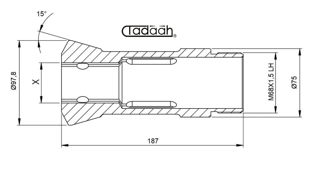 9139E Spannzange SECHSKANT  für Schütte AF51 - SD50 - SF51, Mori-Say 51