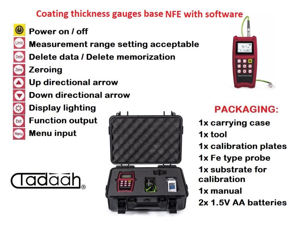 VOGEL 915.921 Coating Thickness Gauges with Software - Non-Ferrous Substrate - Measuring Range 0-1250μm