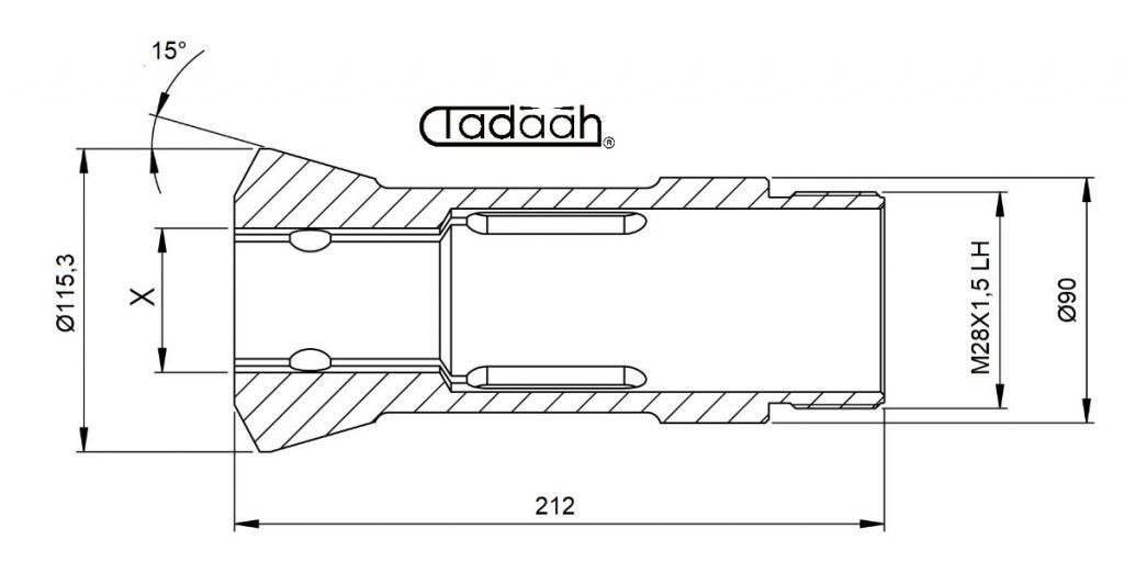9179E Pinza Stringibarra TONDA per tornio plurimandrino Schutte SF63 - SD63 - VD63