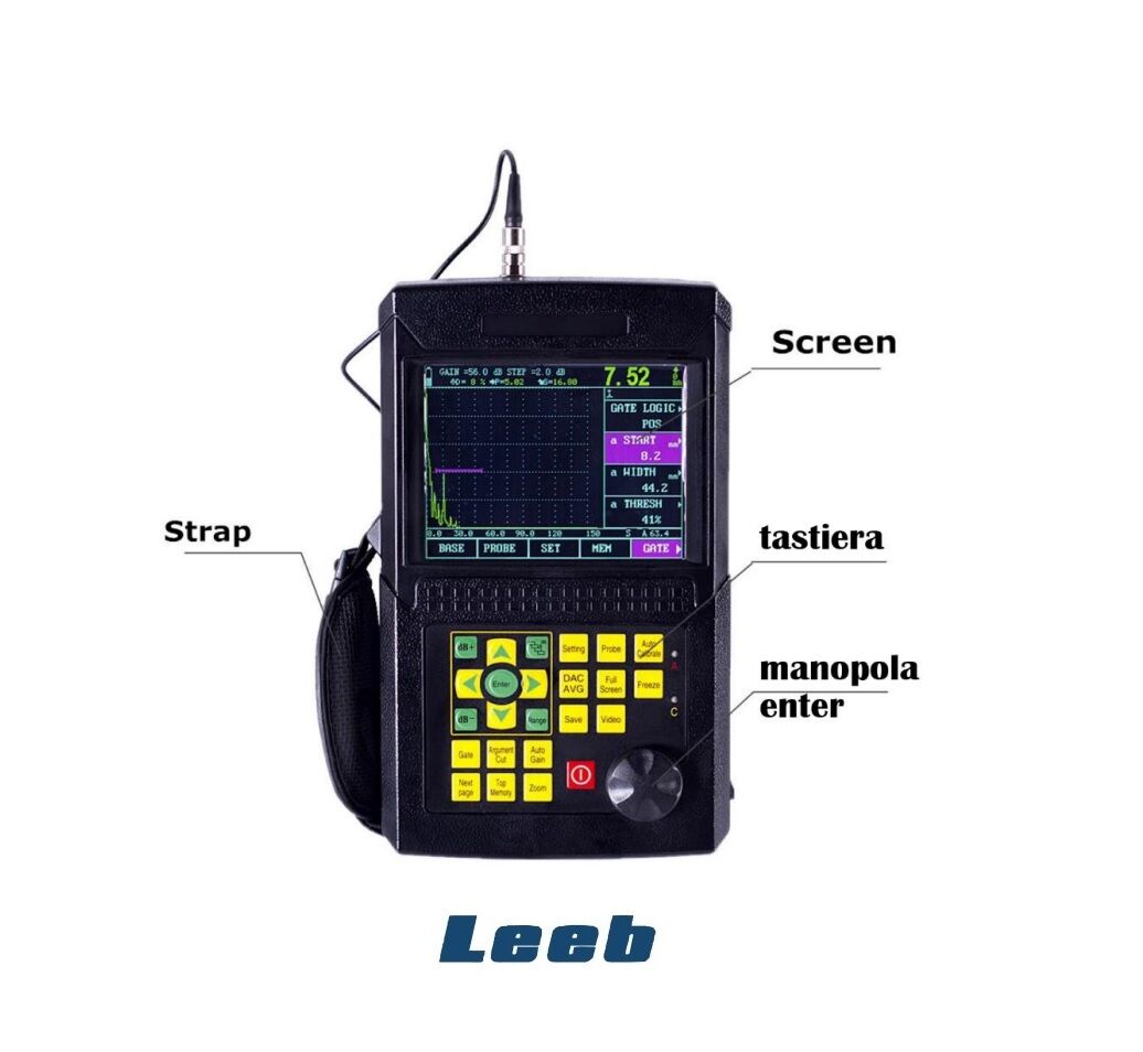 VOGEL 945.510 Rilevatore digitale portatile ad ultrasuoni di difetti di materiali Leeb - Uscita dati USB con cavo PC e software