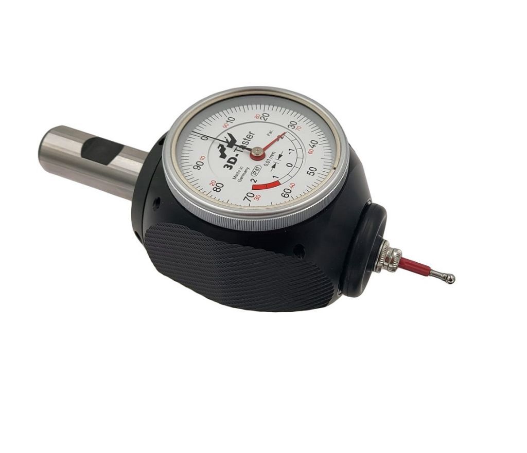 975.001 Centratore 3D a comparatore Centro FH - attacco dia.20mm, L=163mm, quadrante comparatore dia.60mm, IP67