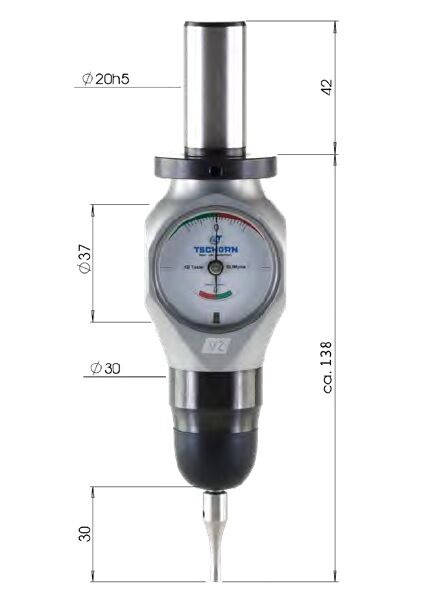 975.715 Centratore analogico 3D TSCHORN Drehplus V2, attacco albero diametro 20mm, IP67 per tornio