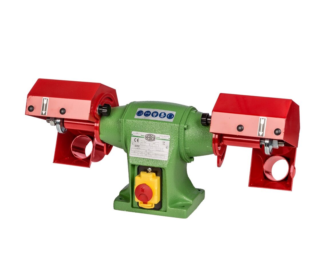 NEBES Elettromeccanica P-1 Industrielle Poliermaschine aus Gusseisen für Bürsten 150x20x16 mm, ideal für Reinigungs- und Polierarbeiten, Drehstrom 400V