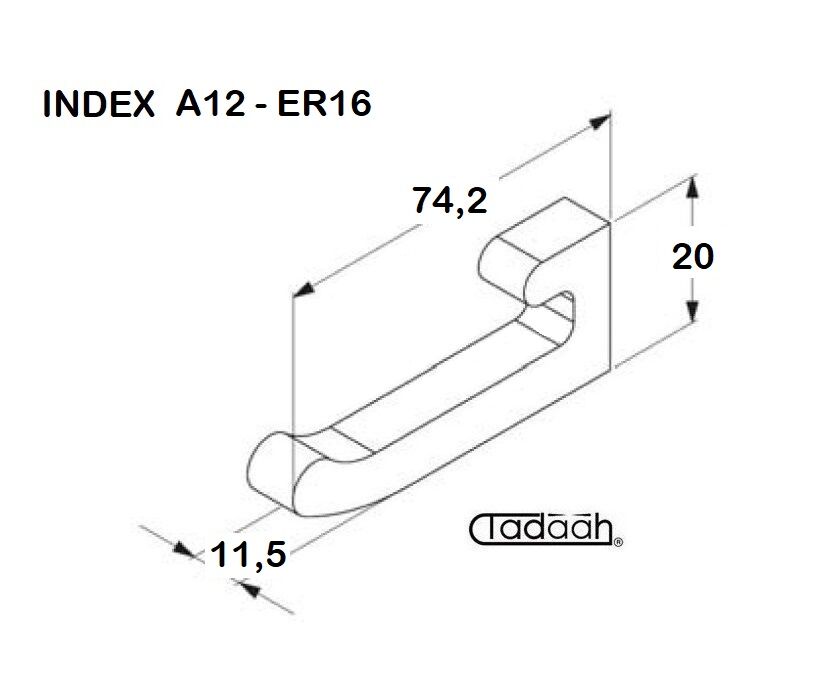 A33280 Nasello per tornio INDEX -A 12, ER 16