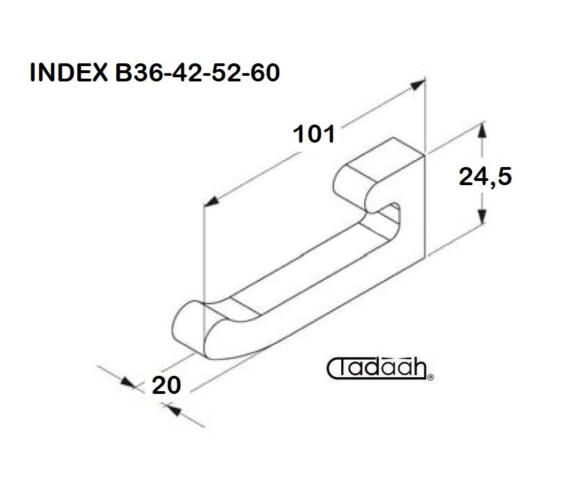 A73281 Chuck lever suitable for single-spindle lathe INDEX  - B36, B42, B52, B60