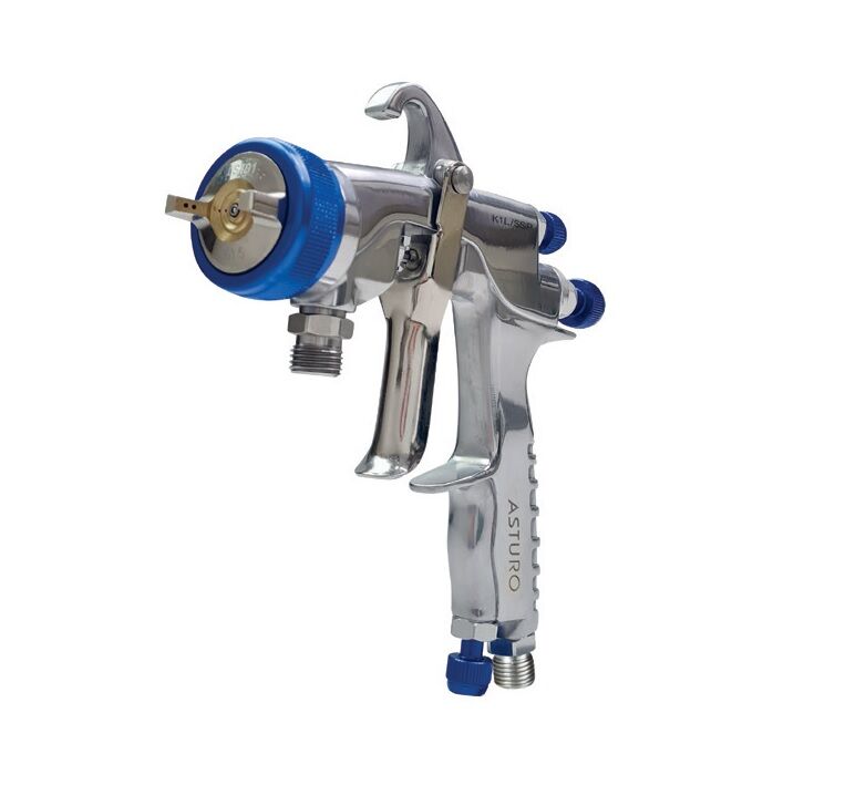 ASTURO 00146 Aerografi leggeri sottopressione Modello K1L HVLP per pompe a doppia membrana K24 - K26 e serbatoi sottopressione - Diametro ugello a scelta