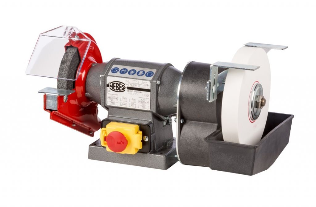 NEBES AL-200 Smerigliatrice/ Affilatrice ad acqua in alluminio professionale per affilatura di acciai, motore monofase 300W