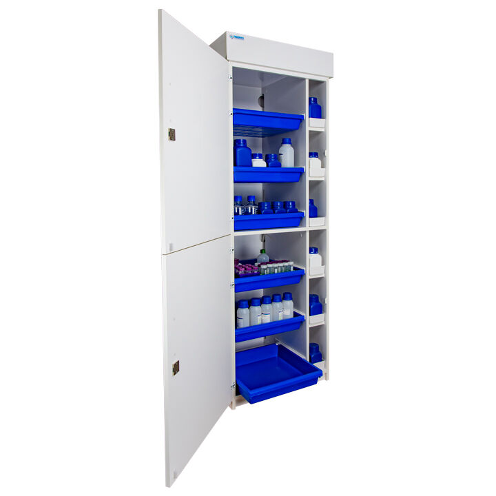 ECOSAFE APC91+ Armadio di sicurezza anticorrosione da laboratorio per lo stoccaggio di acidi, basi e prodotti tossici - Capacità di stoccaggio 120L