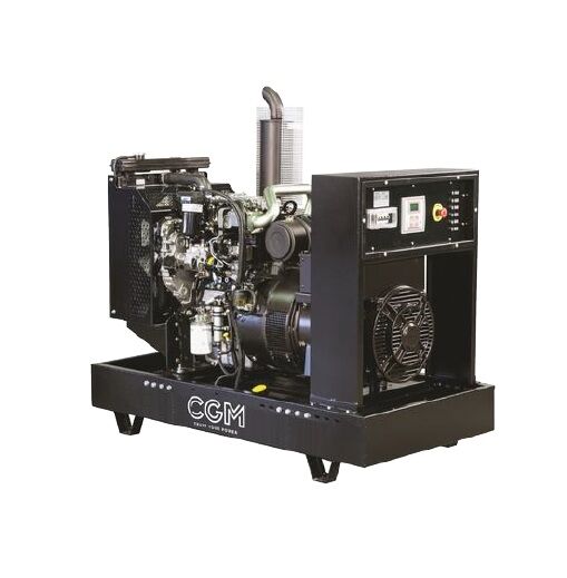 CGM 30F Industrial power generator 24kW open version B50, FPT motor, three-phase 400V, manual or automatic start and AVR voltage regulation