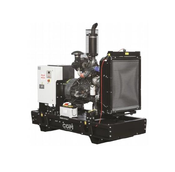 CGM 60F Generatore di corrente industrial 48kW versione aperta B100, motore FPT, trifase 400V, avviamento manuale o automatico e regolazione di tensione AVR