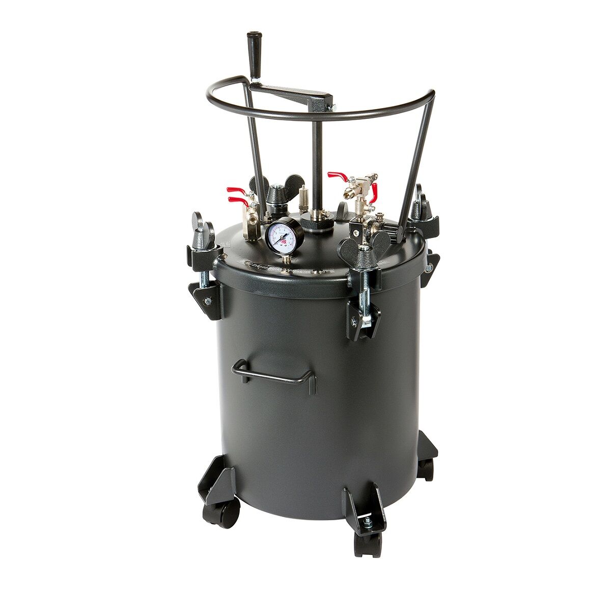 ASTURO 3370500R Underpressure tank 20 litre capacity with manual agitator, wheels and Single airbrush connection