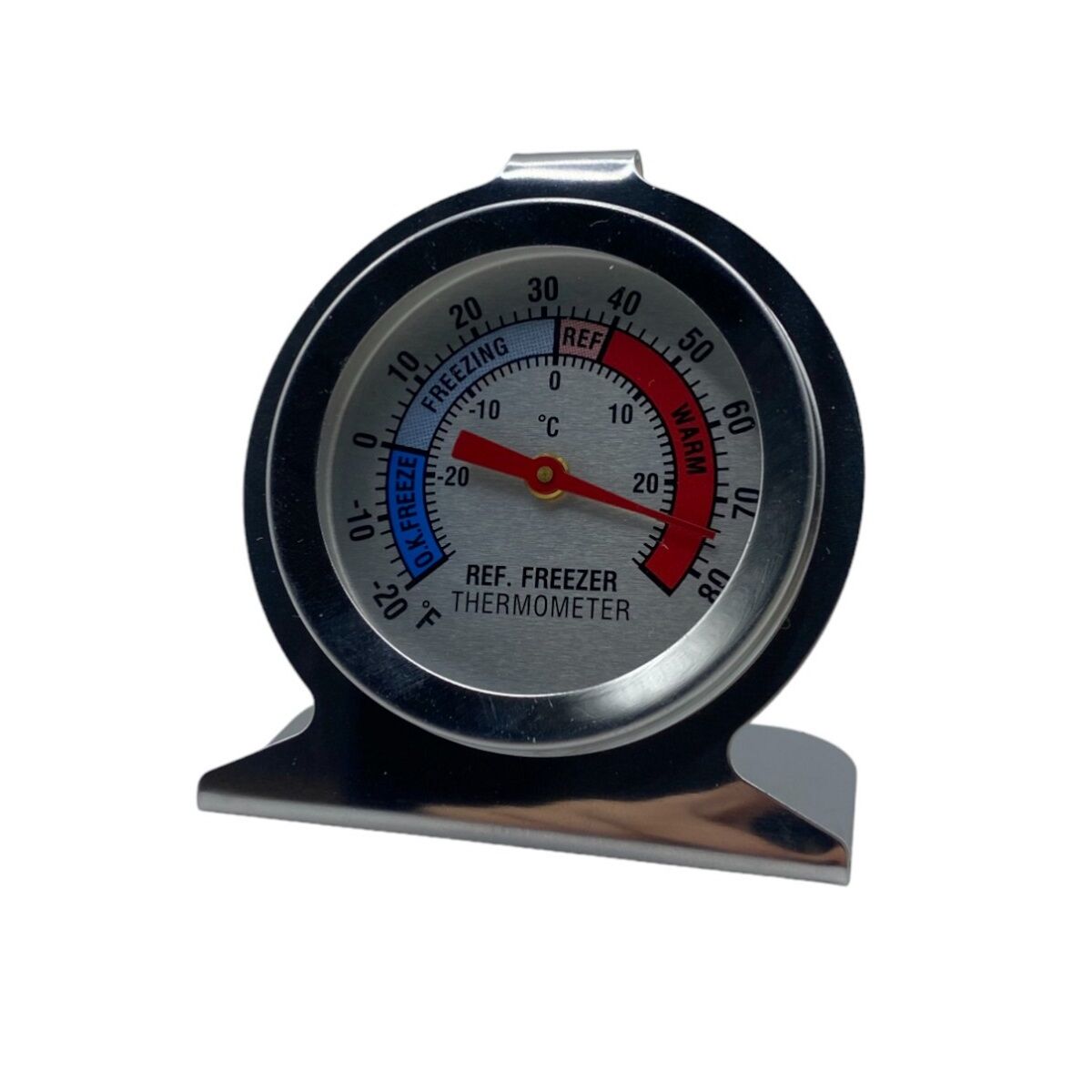EB Instruments AT7 Analogue refrigeration thermometer with colour-coded zones and mounting versatility, HACCP-compliant and measuring range: -30°C÷+30°C / -20°F÷+80°F