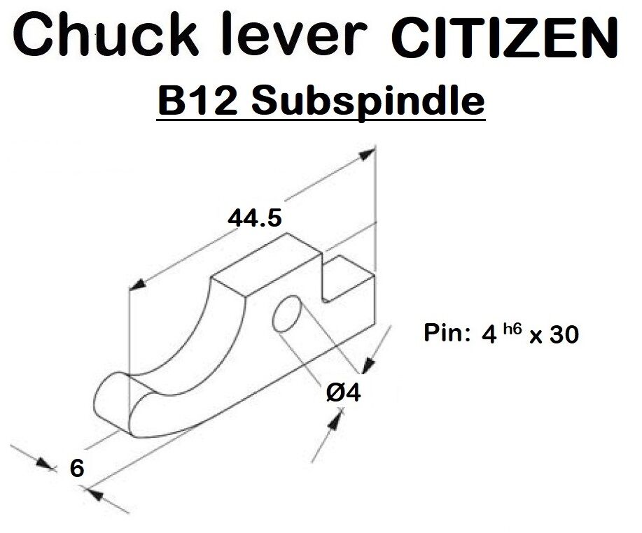 B 312 U53-413 Nasello per tornio CNC CITIZEN - B 12 B- Mandrino