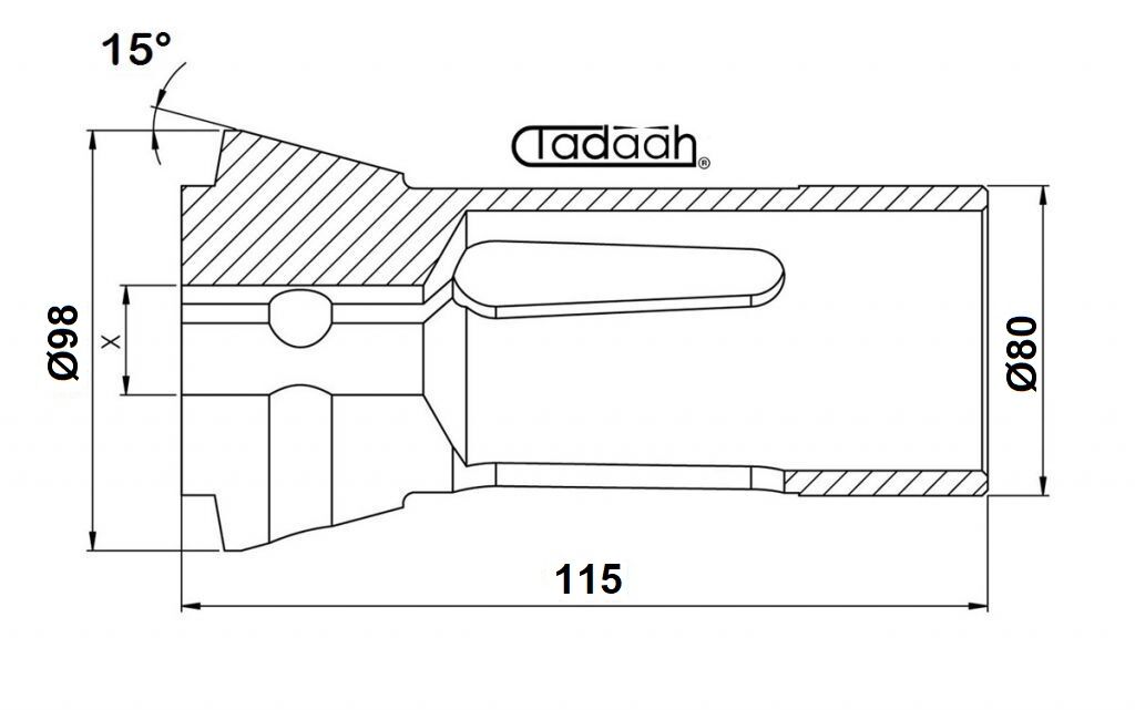 BA70 - 010.140 Pinza Stringibarra TONDA a compressione DIN 6343 per Monomandrino BIGLIA, 6 Tagli