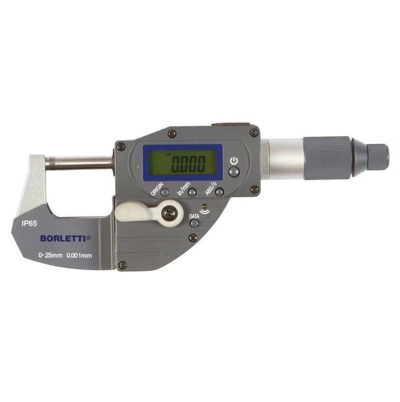 BORLETTI BMD925W Mikrometerschraube digitale schnell für Außenmessungen, Messbereich 0-25 mm