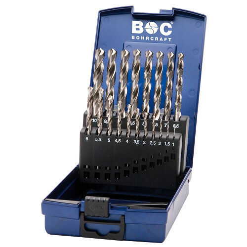 BOHRCRAFT BOC11201330019 - Assortimento punte elicoidali cilindriche HSS-G rettificate din 338 - 19 pezzi