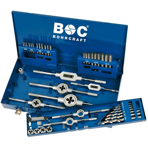 BOC60001410044 - Assortimento  Maschi A Mano Filiere Tonde  Punte E Accessori HSS-G-  44 Pezzi 