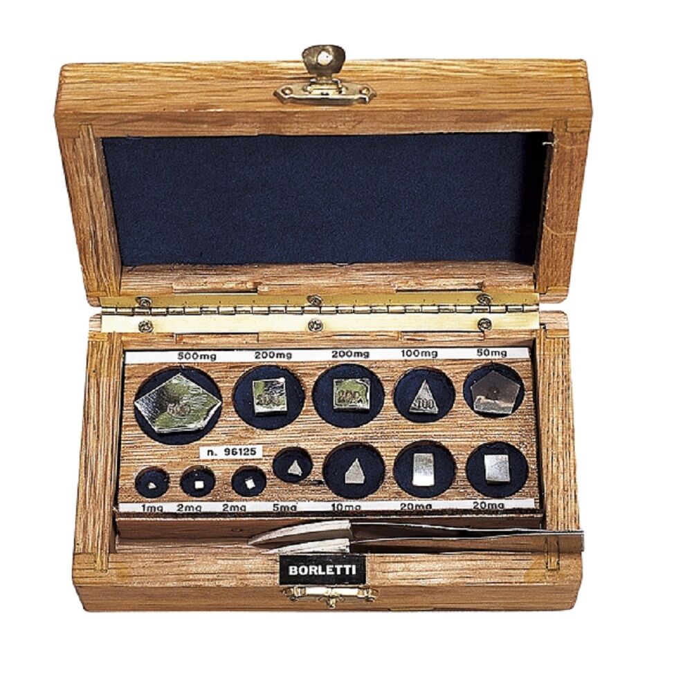 BORLETTI PEMG12 Polished non-magnetic stainless-steel set of milligram weights