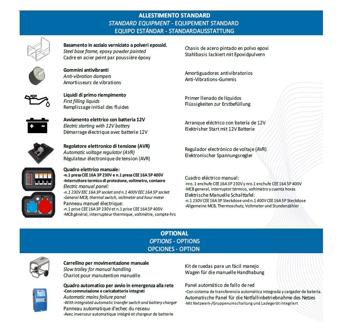 CGM C11000TE Generatore di corrente portatile a benzina 8kW, trifase 400V, con sistema di avviamento elettrico e stabilizzatore di tensione AVR