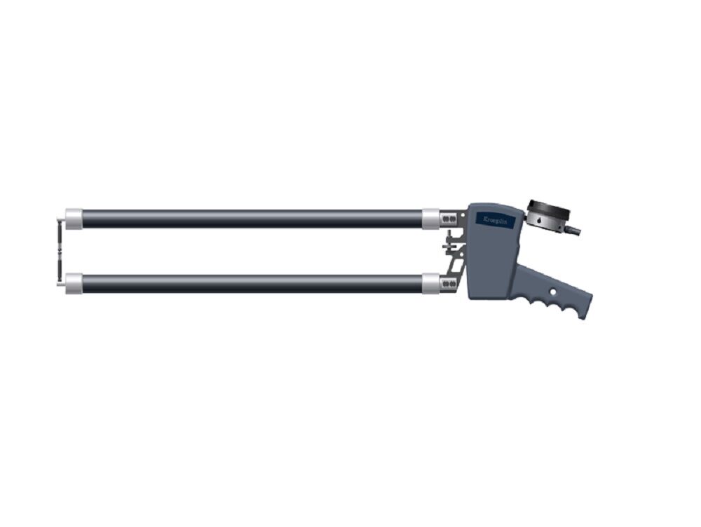 KROEPLIN 961.964 Comparatore digitale per esterni Modello C12100, campo di misura 0-100 mm, lunghezza braccio 532 mm, IP67