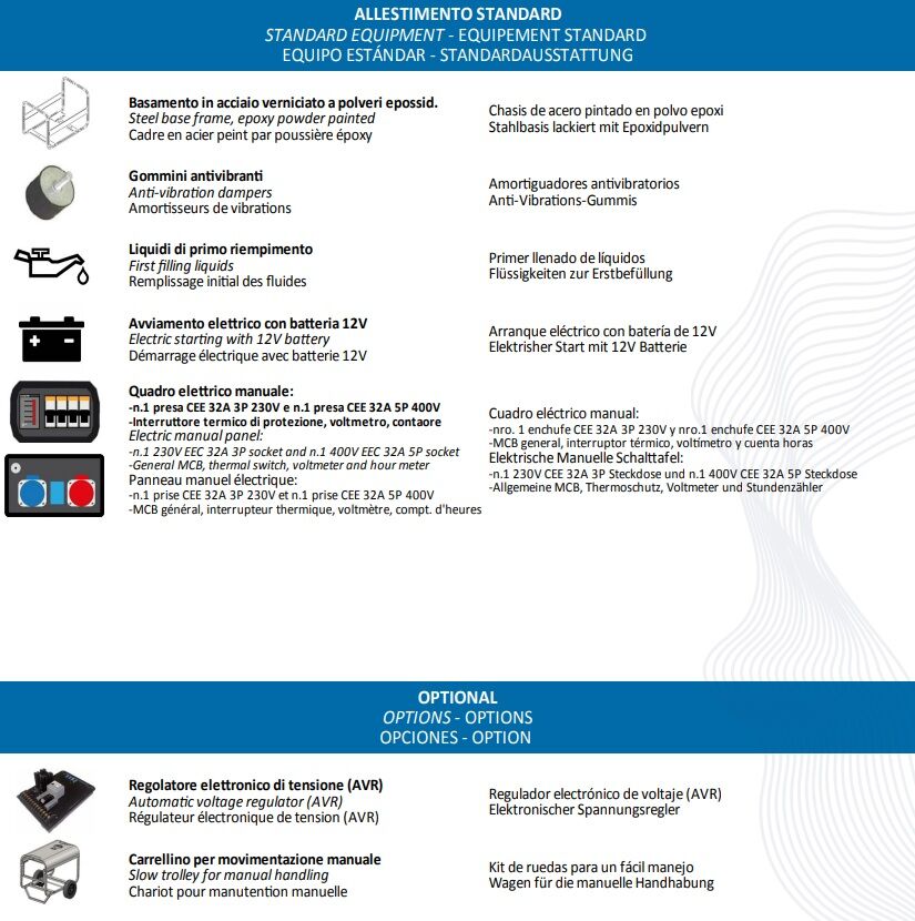 CGM C16000TE Tragbarer Benzin-Stromgenerator 12,8kW, dreiphasig 400V mit Elektrischer Start-System und Spannungsstabilisator Compound