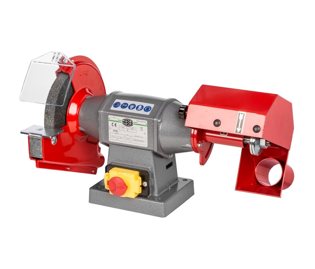 NEBES C-200T Macchina combinata per spazzola pulitura/lucidatura e mola per sgrossatura, motore trifase 750W