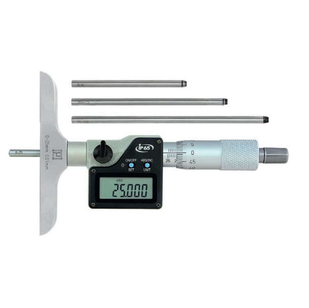 RUPAC C2380100 Digital and thousandths deep micrometers serie Digitronic with measuring range of choice