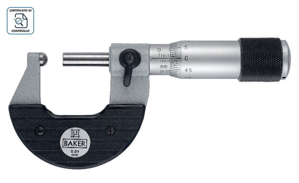 RUPAC C2557125 Micrometri centesimali per superfici convesse, Serie MicroMet PLUS, esecuzione sfera/sfera - Campo di misura a scelta