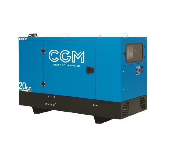 CGM 10P Generatore di corrente industrial 8kW versione chiusa C20, motore PERKINS, trifase 400V, avviamento manuale o automatico e regolazione di tensione AVR