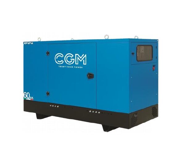CGM 30F Generatore di corrente industrial 24kW versione chiusa C30, motore FPT, trifase 400V, avviamento manuale o automatico e regolazione di tensione AVR
