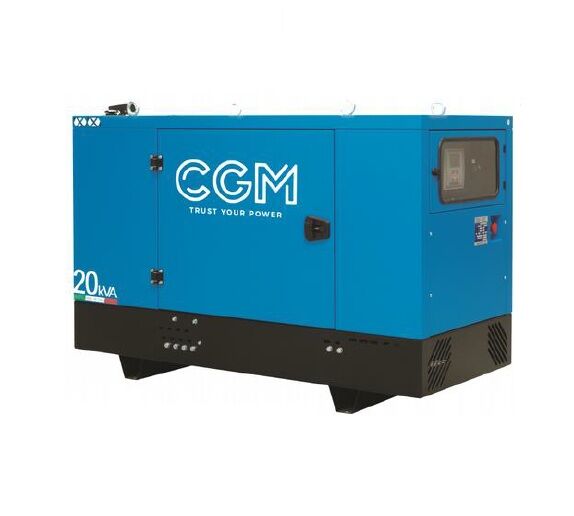 CGM v20KH Generatore di corrente industrial 16kW versione chiusa C20, motore KOHLER, trifase 400V, avviamento manuale o automatico e regolazione di tensione AVR