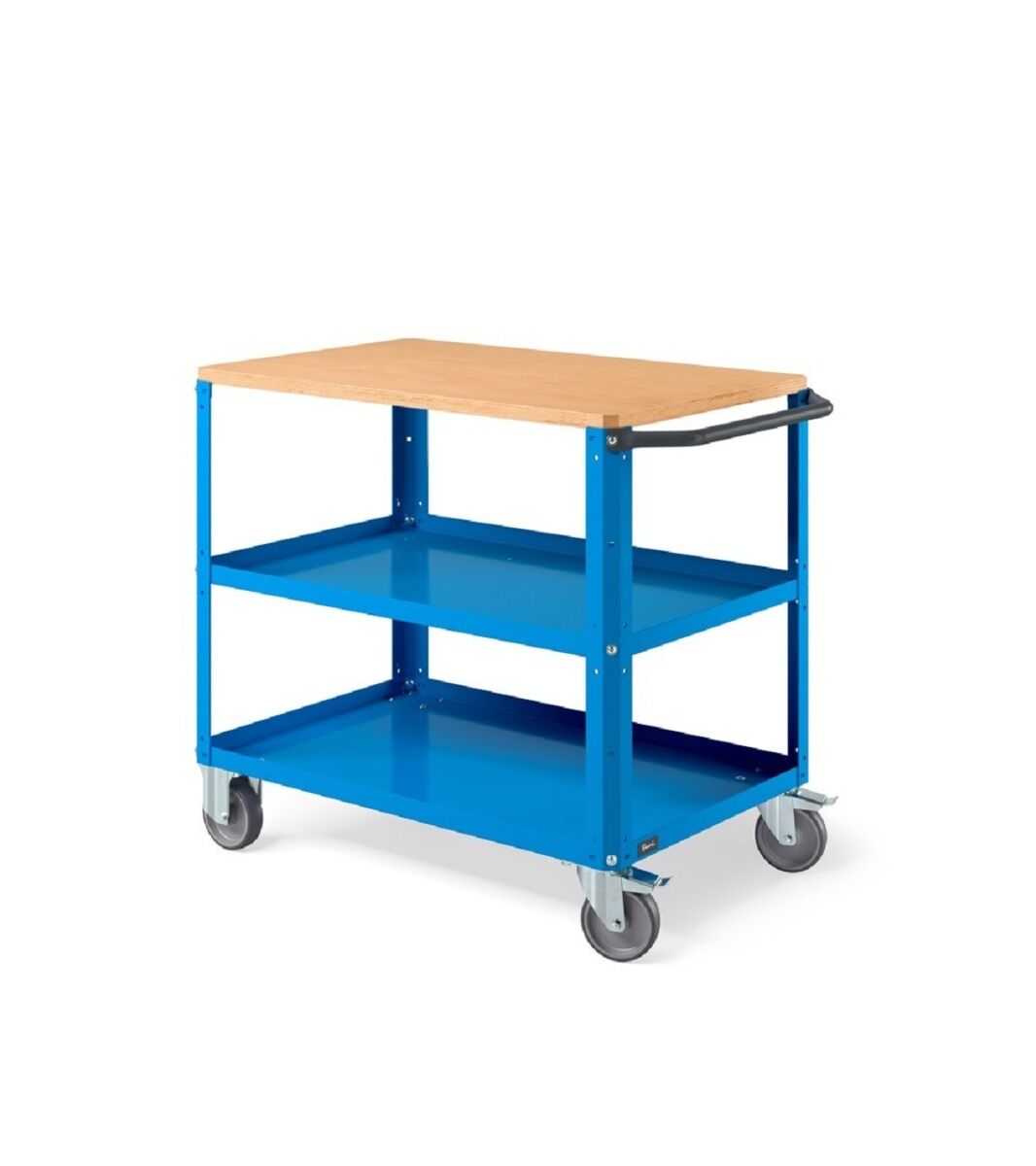 Arredamenti Fami CLEVER1010 Clever large trolley with wooden top and additional steel top - Dimensions 1028x615x868mm Capacity 300Kg