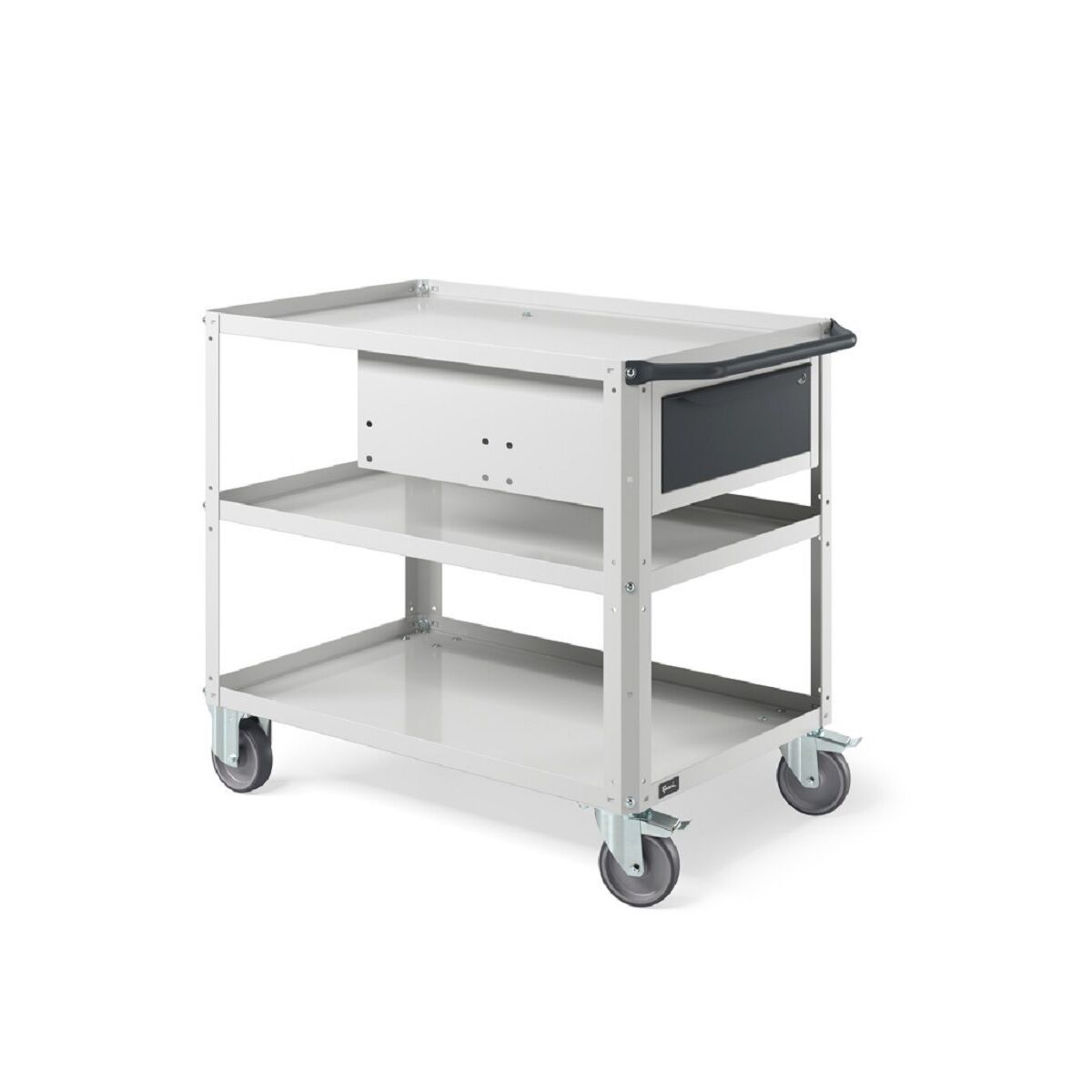 Arredamenti Fami CLEVER1019 Large clever Wagen mit zusätzlicher Stahlplatte und Schublade - Abmessungen 1028x615x846mm Kapazität 300Kg