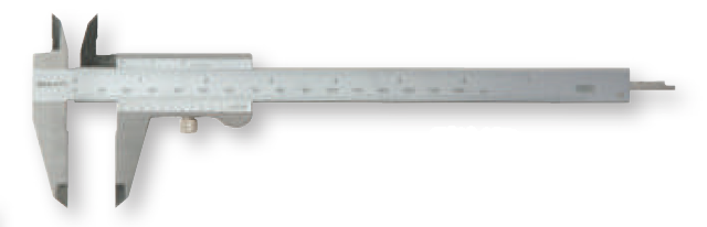 BORLETTI CNA16 Calibro analogico ventesimale, campo di misurazione 150 mm con bloccaggio nonio inferiore a vite