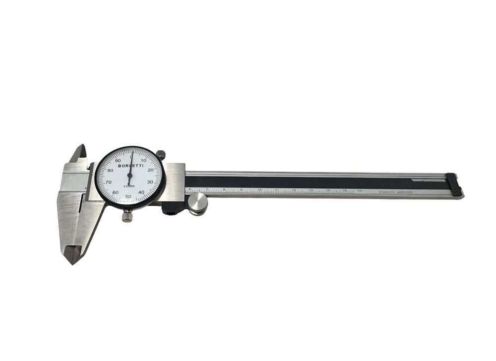 CO000S BORLETTI Analogue gauge in hardened stainless steel with clock, resolution and measuring range of choice