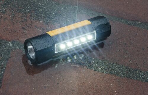 Caterpillar CAT LIGHT CT3410 - Taktische Zweistrahl-Taschenlampe, 200 Lumen (Seitenwand), 275 Lumen (oberer Strahl)